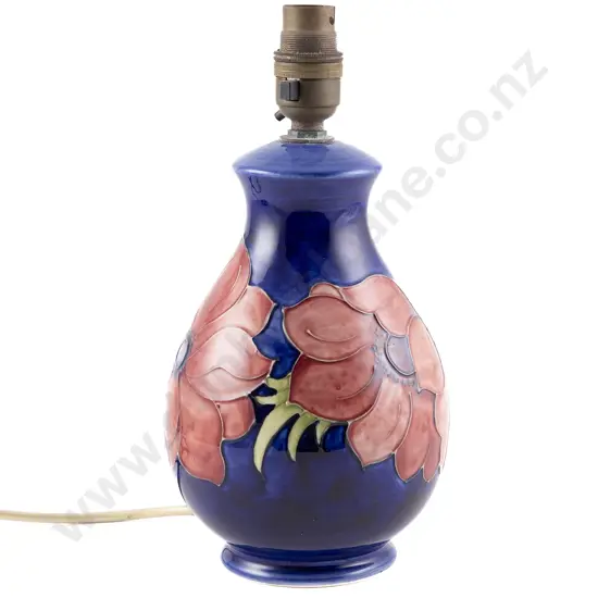 Modern Moorcroft Baluster Table Lamp