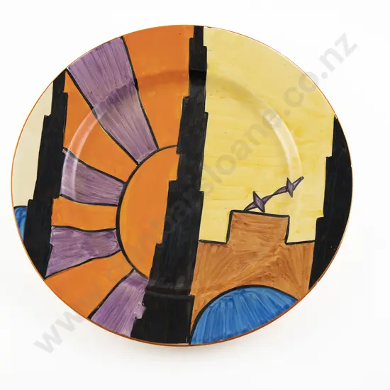 Clarice Cliff Sunburst Pattern Plate