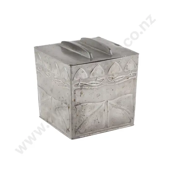 English Pewter Archibald Knox For Libertys Biscuit Box
