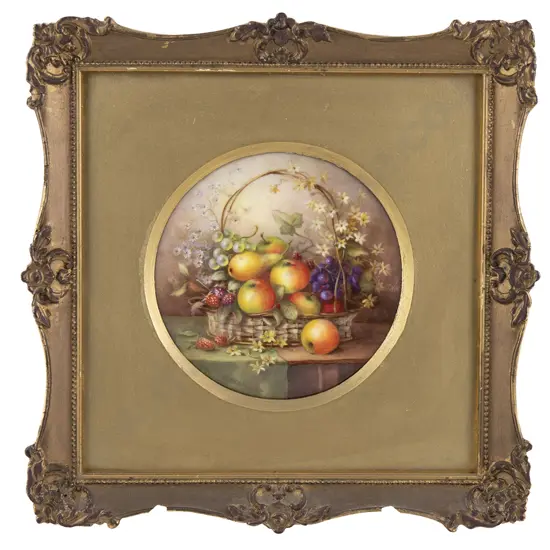 Royal Worcester Hand Painted Porcelain Plaque By Richard Sebright
