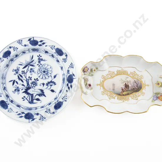 Two C19th Meissen Plates