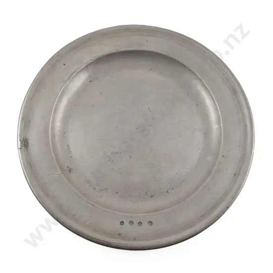 Large Geo III Pewter Plate
