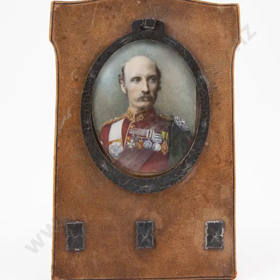 Late C19th Oval Portrait Miniature Of An Army Officer