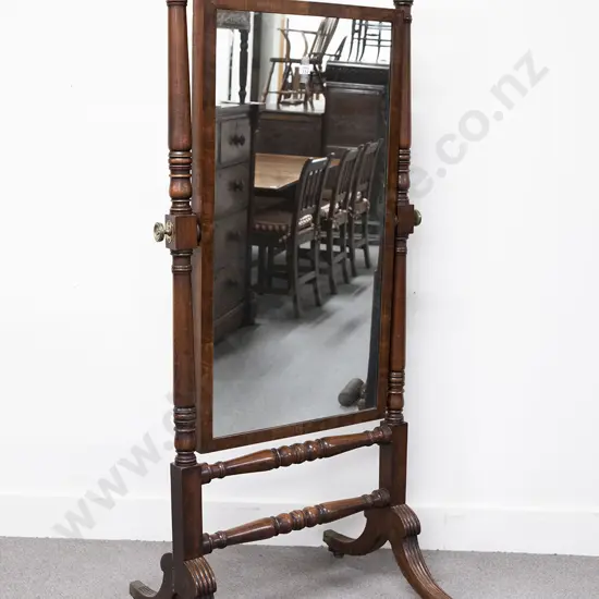 Regency Mahogany Cheval Mirror
