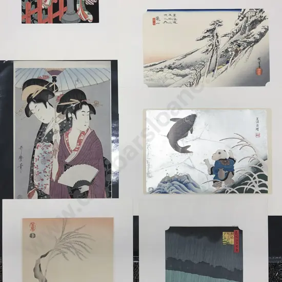 Six Japanese Ukiyo-e (Woodblock Prints)
