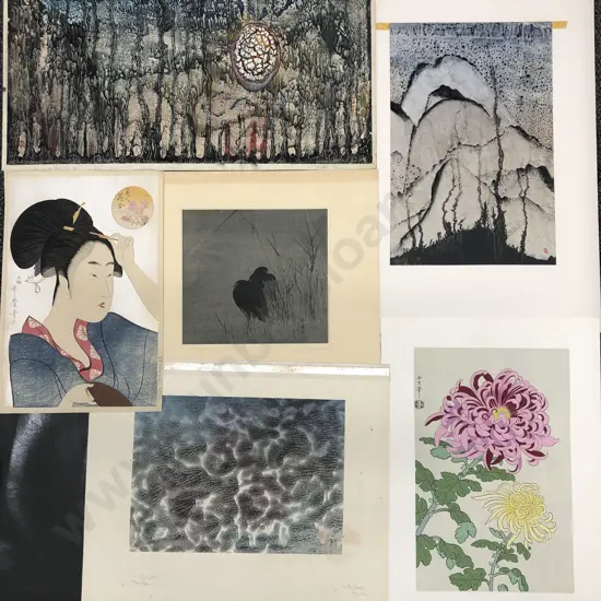 Six Japanese Ukiyo-e (Woodblock Prints)