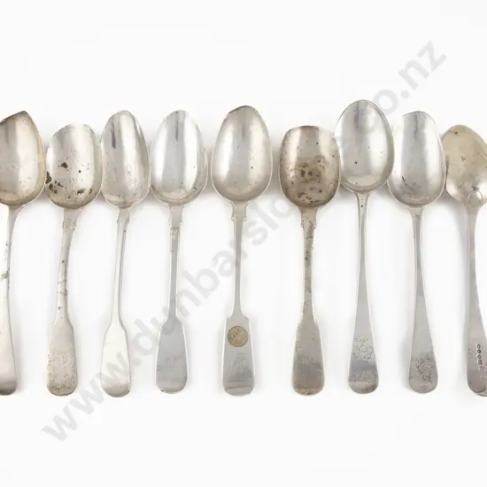 9 Various Georgian & Victorian S/S Tablespoons