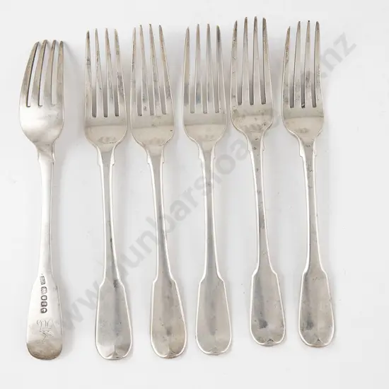 Set Of Six Geo III S/S Dessert Forks