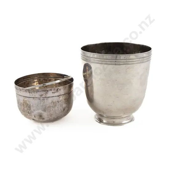 C19th S/P Tea Caddy Mixing Bowl