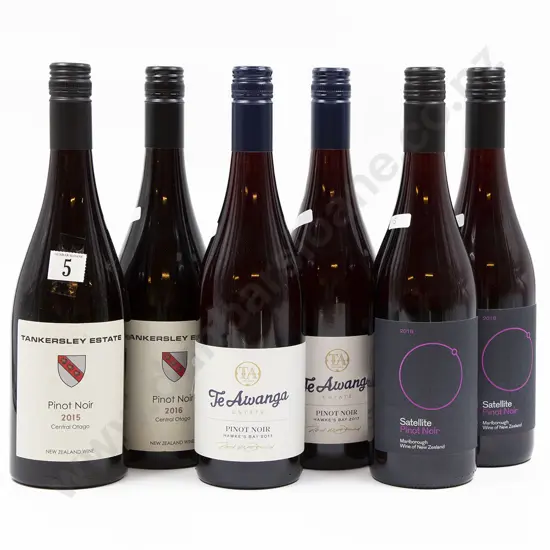 Six Bottles of Assorted NZ Pinot Noir