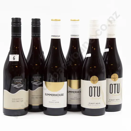 Six Bottles of Assorted NZ Pinot Noir