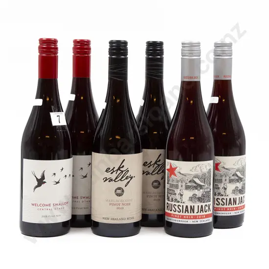 Six Bottles of Assorted NZ Pinot Noir