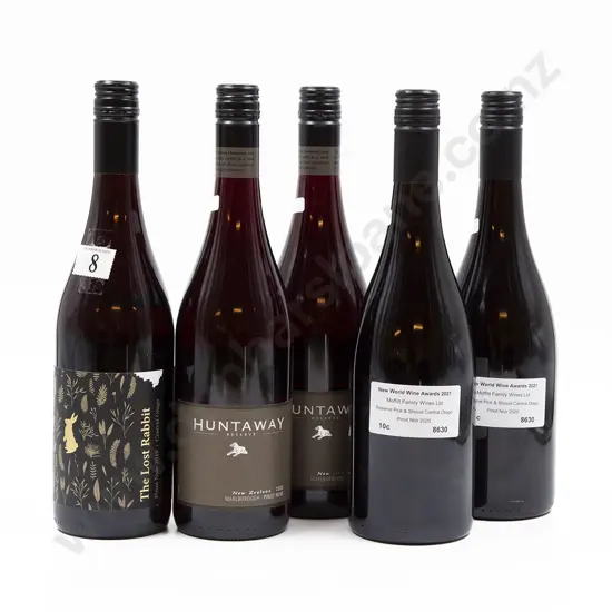 Five Bottles of Assorted NZ Pinot Noir