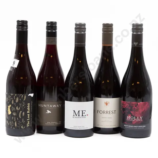 Five Bottles of Assorted NZ Pinot Noir
