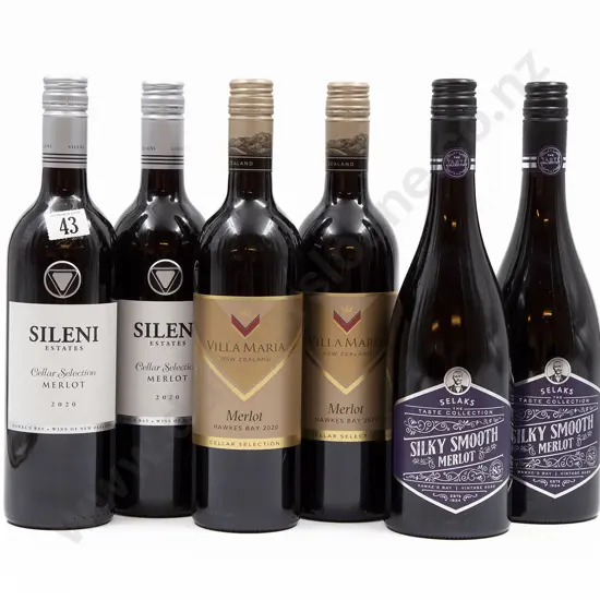 Six Bottles of Assorted NZ Merlot