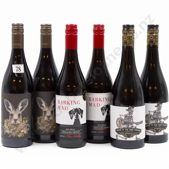 Six Bottles of Assorted Australian Shiraz