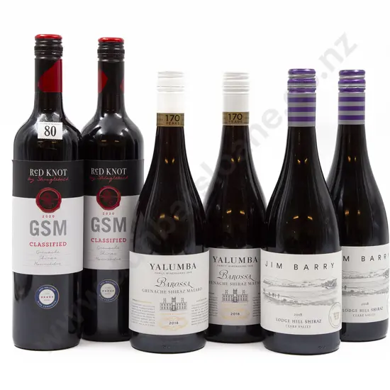 Six Bottles of Assorted Australian Shiraz