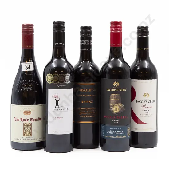 Five Bottles of Assorted Australian Shiraz