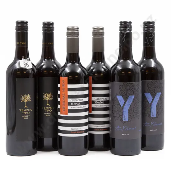Six Bottles of Assorted Australian Merlot