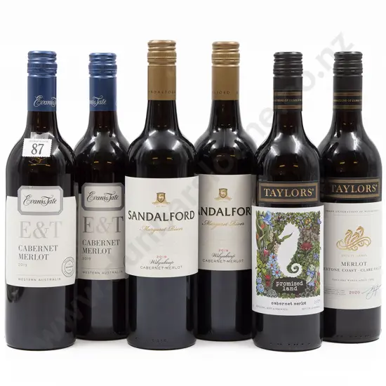 Six Bottles of Assorted Australian Merlot