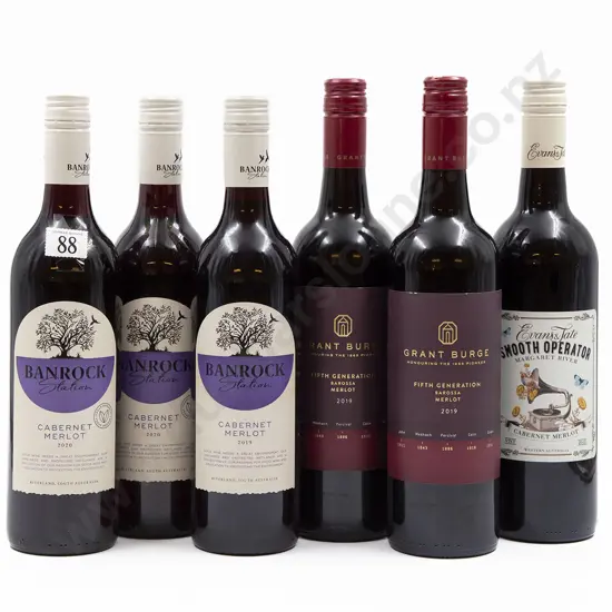 Six Bottles of Assorted Australian Merlot
