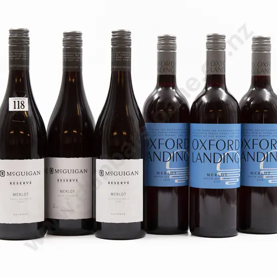 Six Bottles of Assorted Australian Merlot