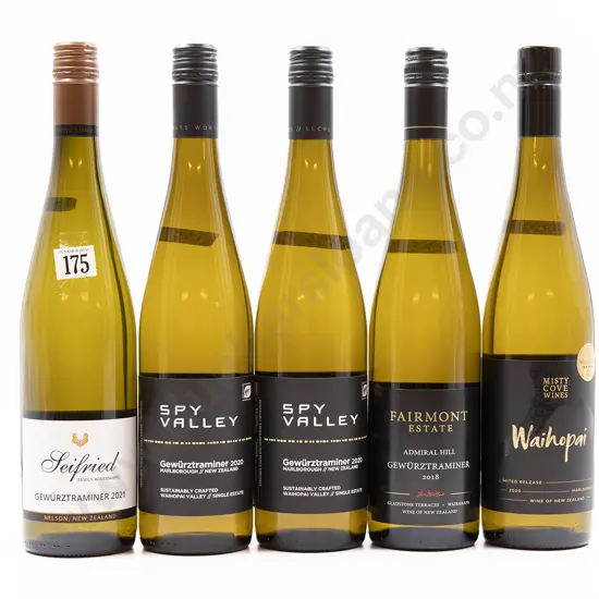 Five Bottles of Assorted NZ Gewürztraminer