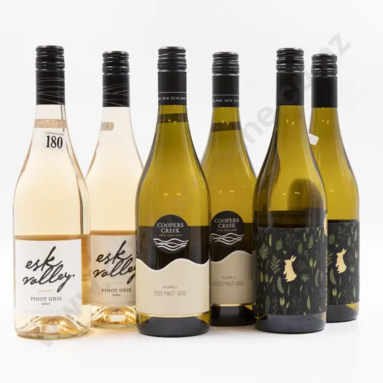 Six Bottles of Assorted NZ Pinot Gris