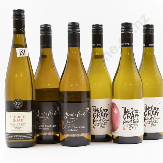 Six Bottles of Assorted NZ Pinot Gris