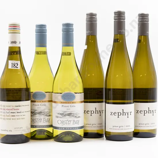 Six Bottles of Assorted NZ Pinot Gris