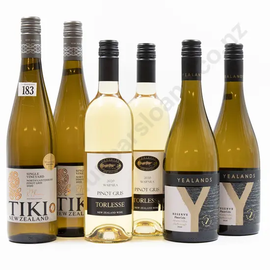 Six Bottles of Assorted NZ Pinot Gris