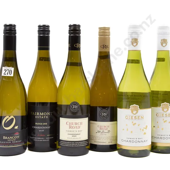 Six Bottles of Assorted NZ Chardonnay