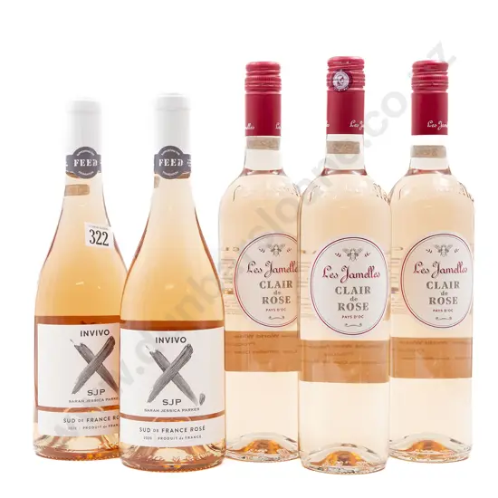Five Bottles of Assorted French Rosé