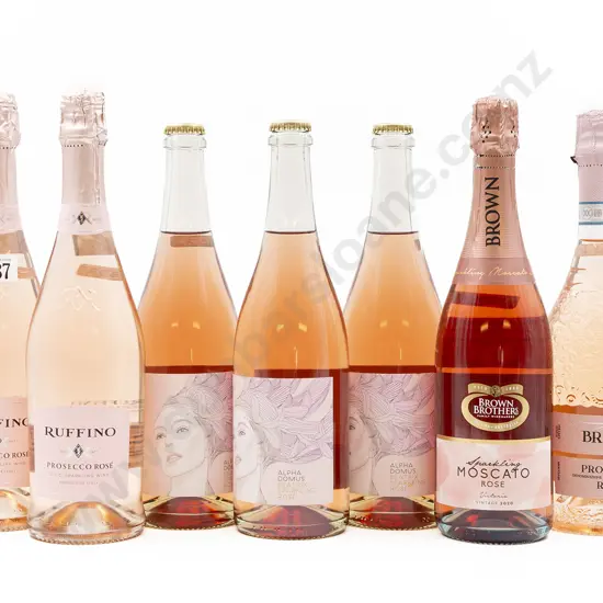 Seven Bottles of Assorted Sparkling Rosé