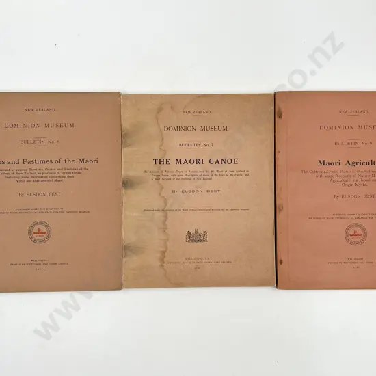 3 Dominion Museum Maori Bulletins