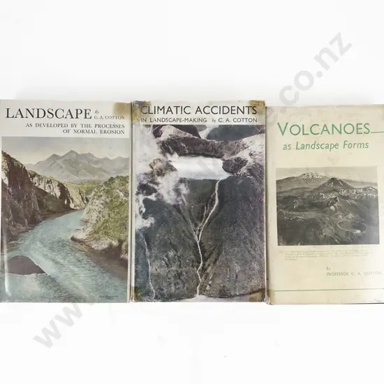 3 Natural History Books By Professor C A Cotton