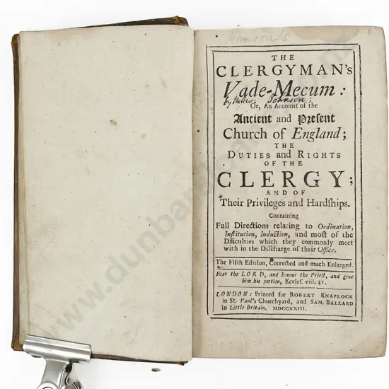 Johnson Rev John - The Clergyman's Vade-Mecum