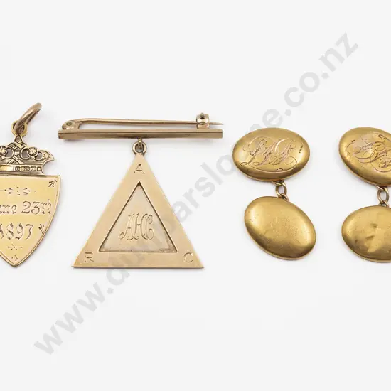 Pair 15ct Oval Cuff Links