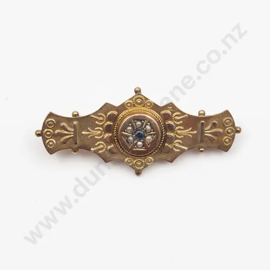 Victorian 9ct Bar Brooch