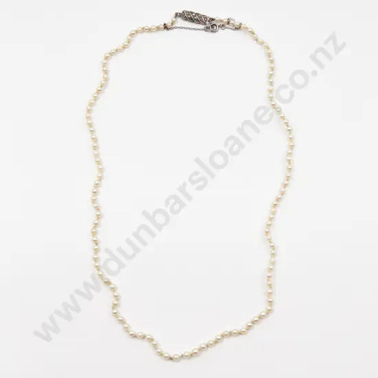 Vintage Single Strand Small Cultured Pearl Necklace