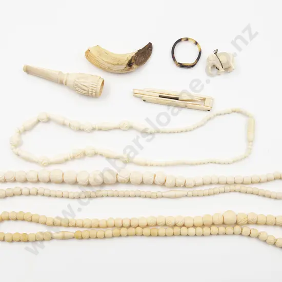 Three Ivory Bead Necklaces