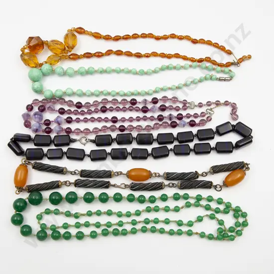 Collection Various Vintage and Modern Bead Necklaces