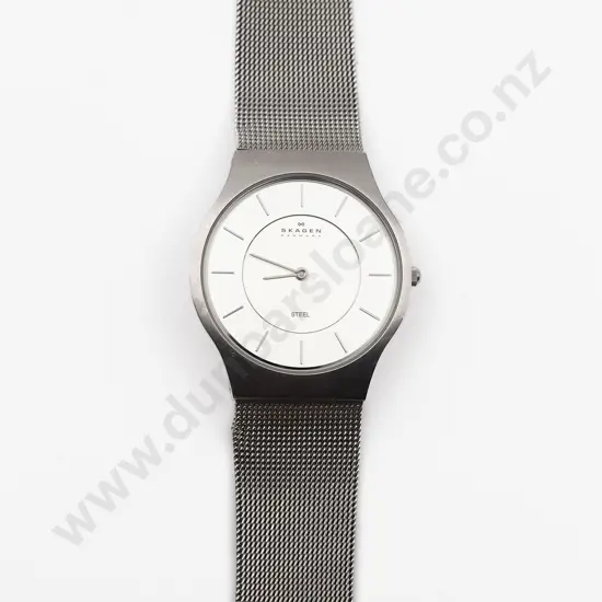 Skagen Denmark 233LSS Polished Steel Wrist Watch