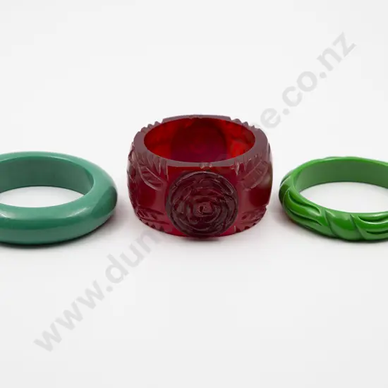 Three Vintage Plastic Bangles