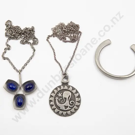 Danish Jorgen Jensen Pewter Pendant