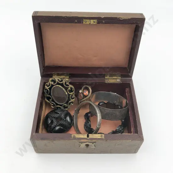 Victorian French Jet Brooch and Bangle