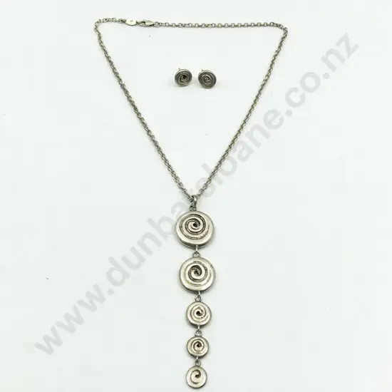 S/S Patrick Marvos Pendant and Earrings