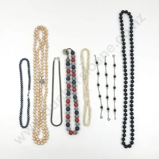 Five Various Bead Necklaces