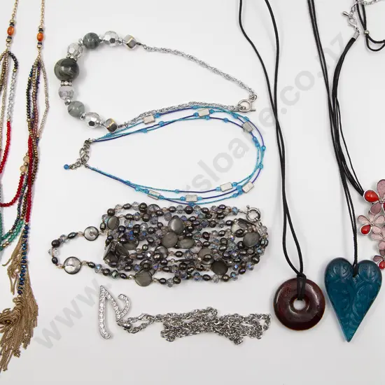 Selection of Four Bead Necklaces and Three Pendants