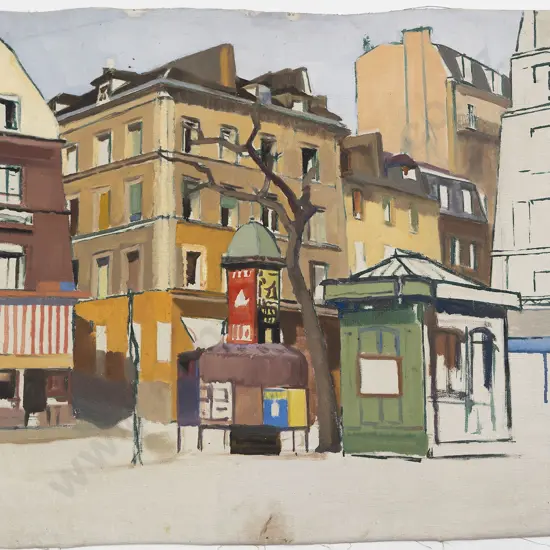 John Weeks (1888-1965) - Street Scene (unfinished)